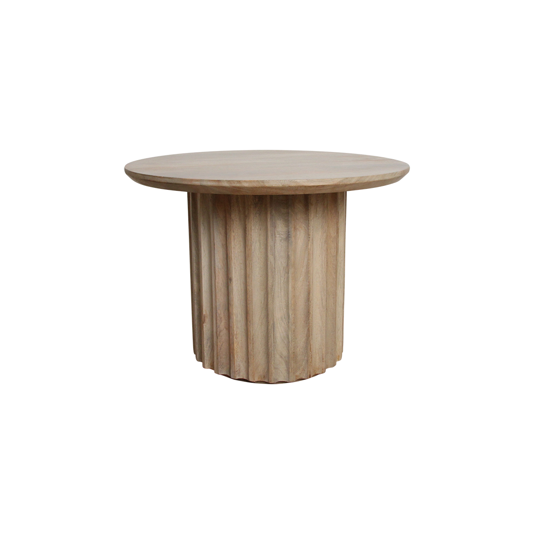 Mesa auxiliar acanalada invertida natural de 55 cm Raw Materials