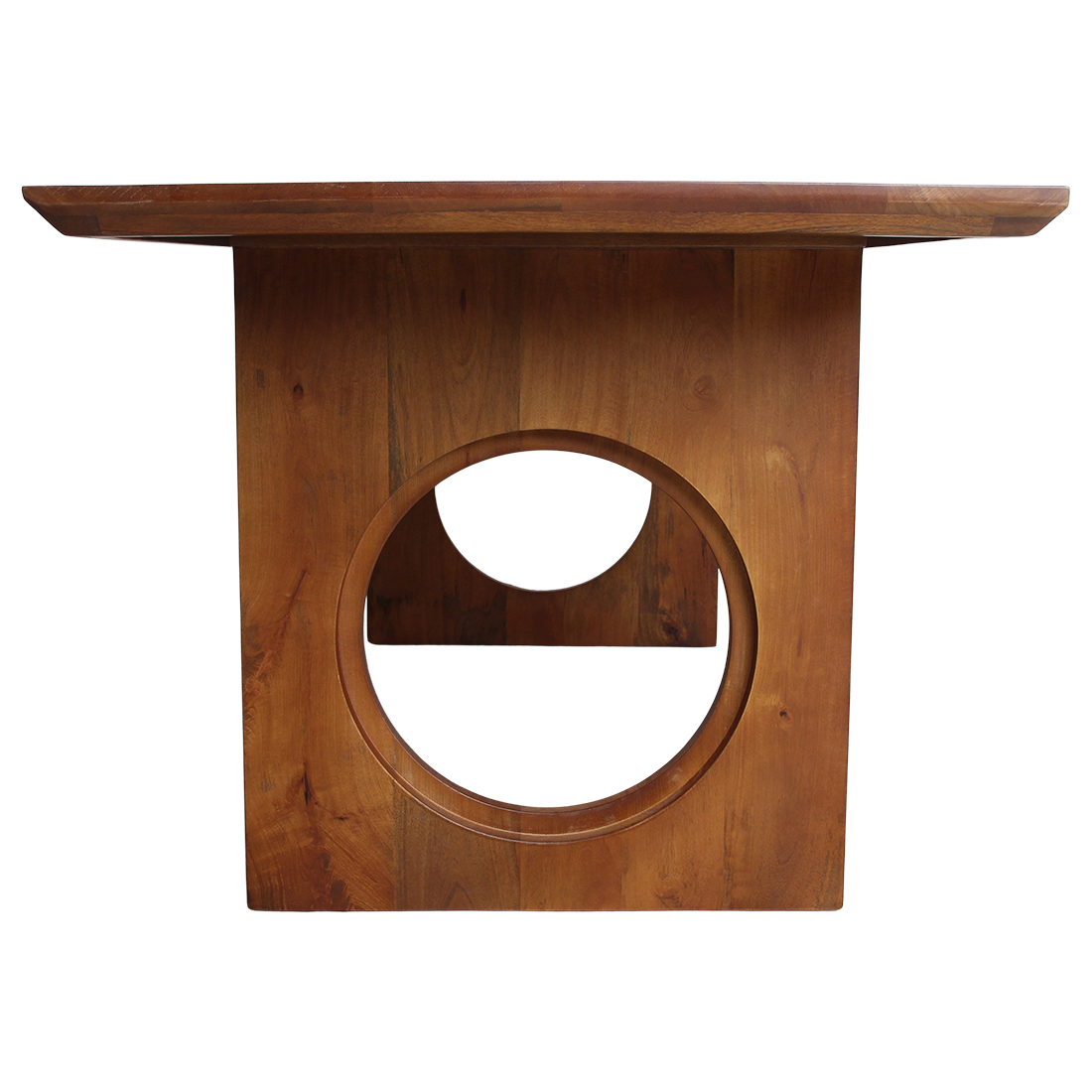 Mesa de comedor Bullnose Biselada Loop Madera de mango 180cm Materias primas