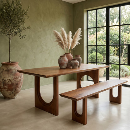 Mesa de comedor Bullnose Biselada Mix Madera de Mango 180cm Materias Primas