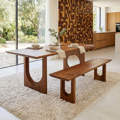 Mesa de comedor Bullnose Biselada Mix Madera de Mango 180cm Materias Primas