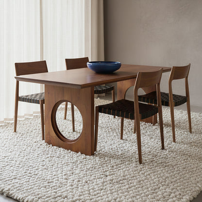 Mesa de comedor Bullnose Biselada Loop Madera de mango 240cm Materias primas