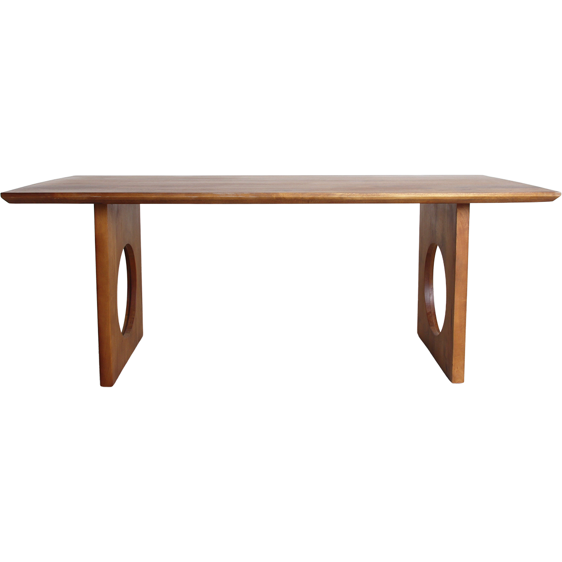 Mesa de comedor Bullnose Biselada Loop Madera de mango 240cm Materias primas