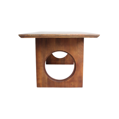 Mesa de comedor Bullnose Chamfered Mix Madera de mango 240cm Raw Materials