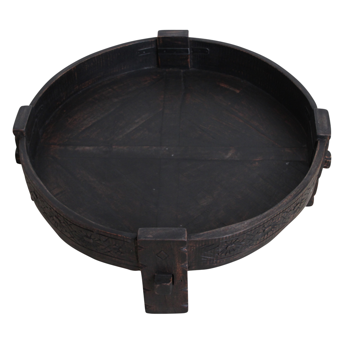 Mesa auxiliar Grinder Negro Raw Materials
