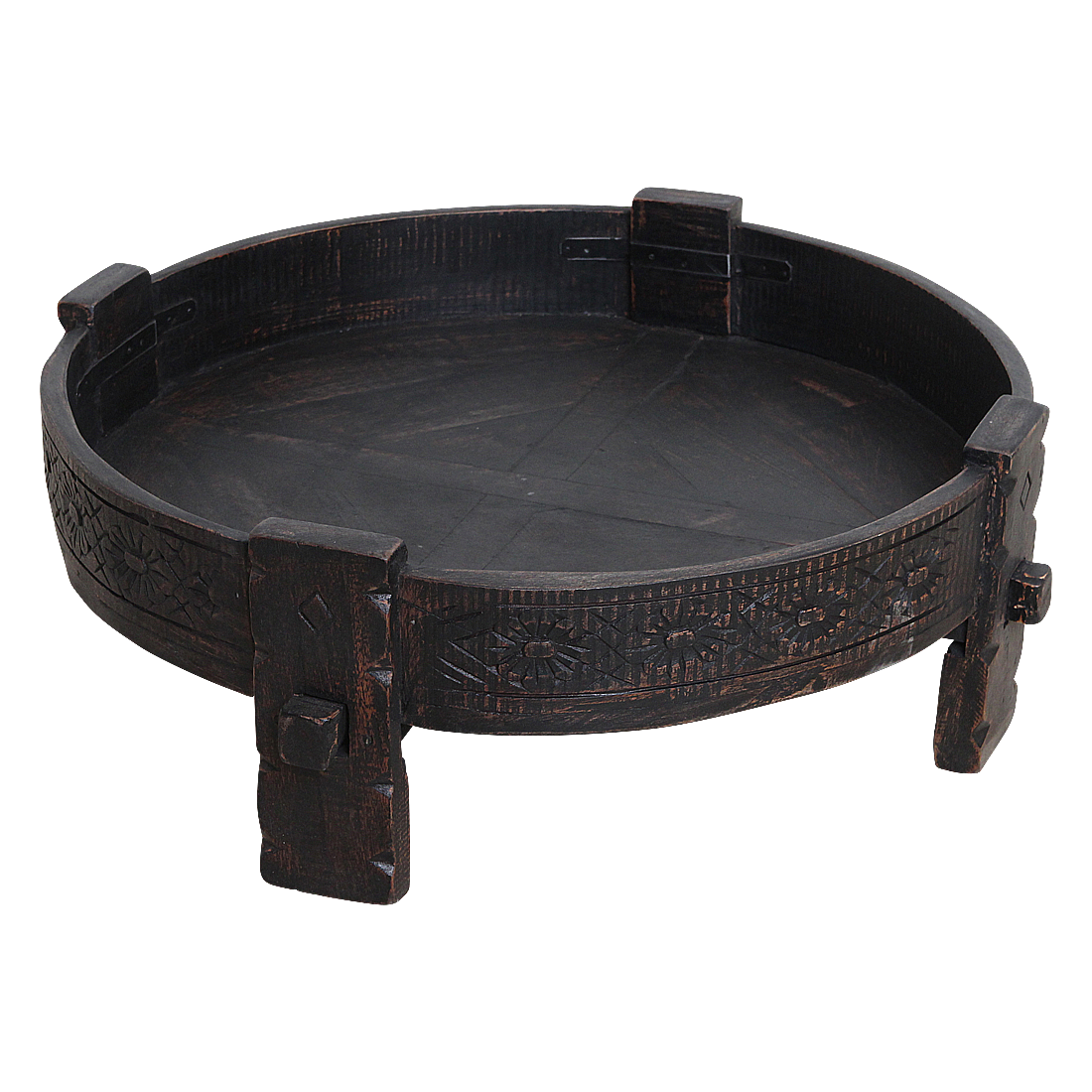 Mesa auxiliar Grinder Negro Raw Materials