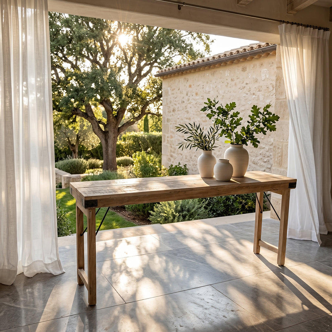 Consol plegable Limewash  Materias primas