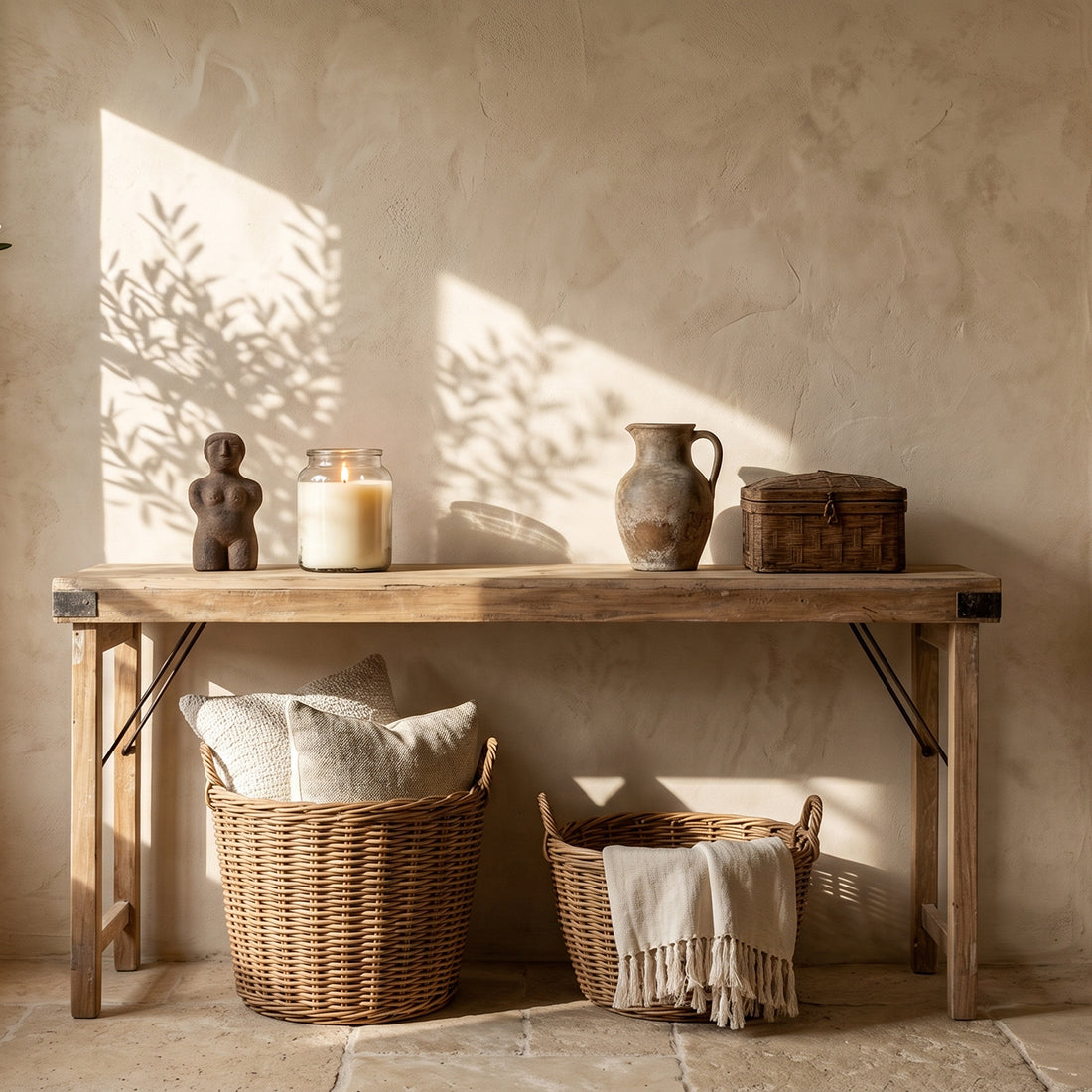 Consol plegable Limewash  Materias primas