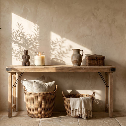 Consol plegable Limewash  Materias primas