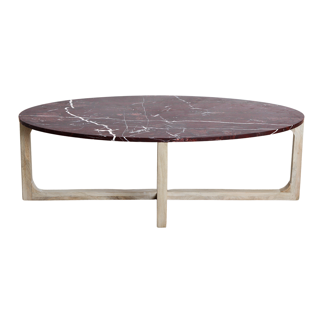 Mesa de centro ovalada de mármol «Cherry» Raw Materials