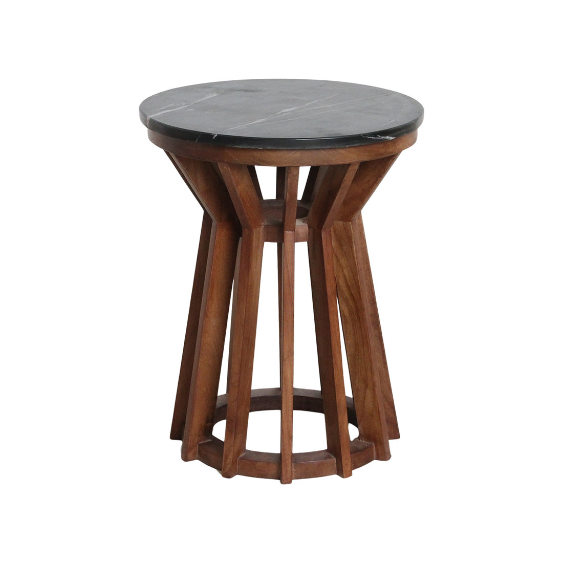 Mesa auxiliar Sabah Mármol Negro Ø40x50cm Raw Materials