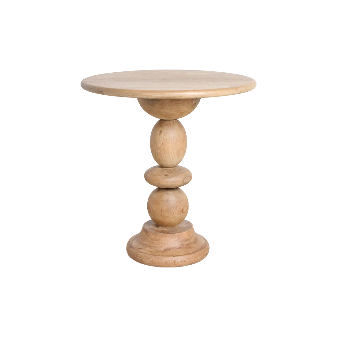 Mesa de bistró de exterior Tao de madera de teca Ø69 cm Raw Materials