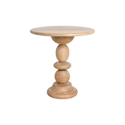 Mesa de bistró de exterior Tao de madera de teca Ø69 cm Raw Materials