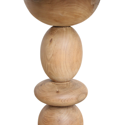 Mesa de bistró de exterior Tao de madera de teca Ø69 cm Raw Materials
