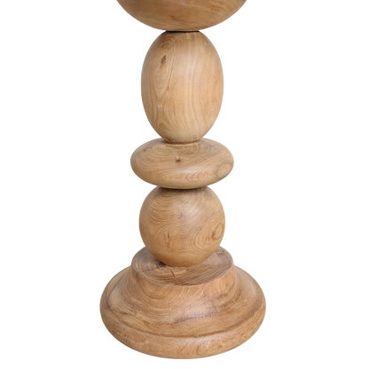 Mesa de bistró de exterior Tao de madera de teca Ø69 cm Raw Materials