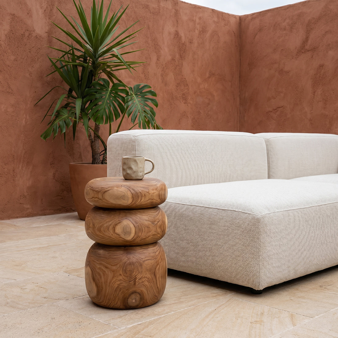 Taburete Mesa auxiliar Tao Raw Materials