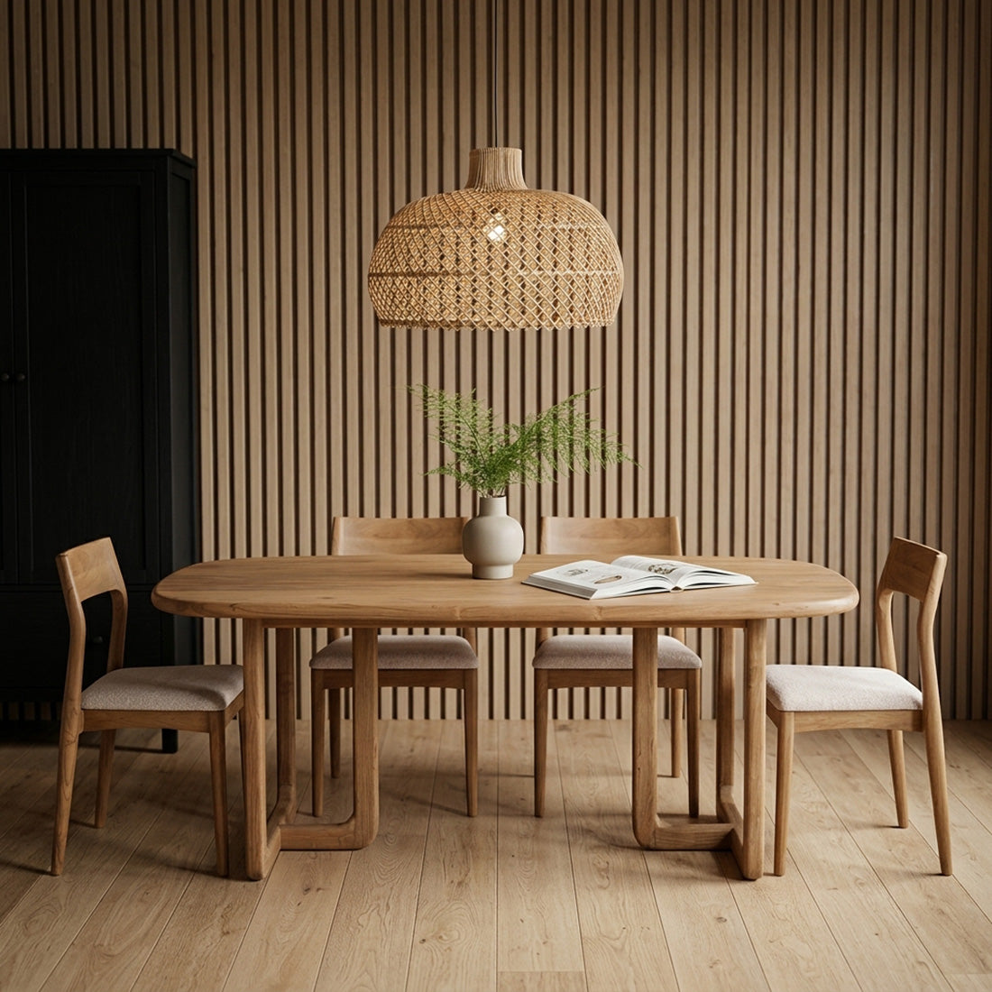 Mesa de comedor Invierno de teca 200 cm Raw Materials