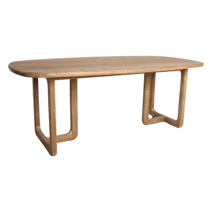 Mesa de comedor Invierno de madera de teca reciclada 200 cm Raw Materials