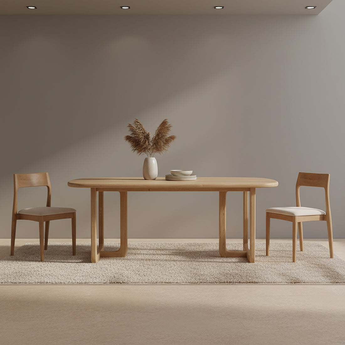 Mesa de comedor Invierno de teca 240 cm Raw Materials