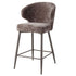 Ares Grey bar chair aphrodite 7 mocco clay leg PTMD - Barkruk - PTMD - livinglovely.nl