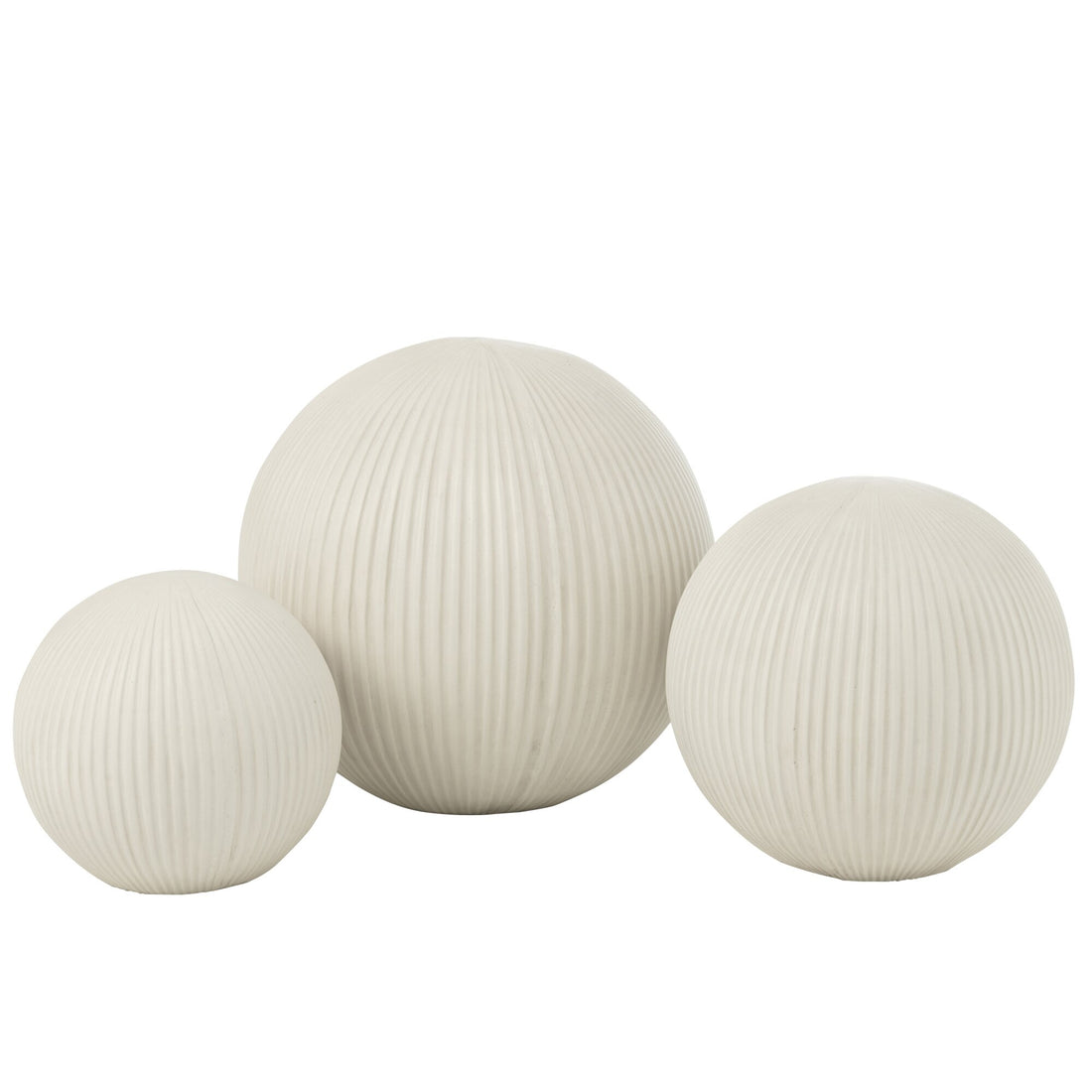 Bola decorativa de arcilla blanca grande 39,5cmx37,5cmx39,5cm