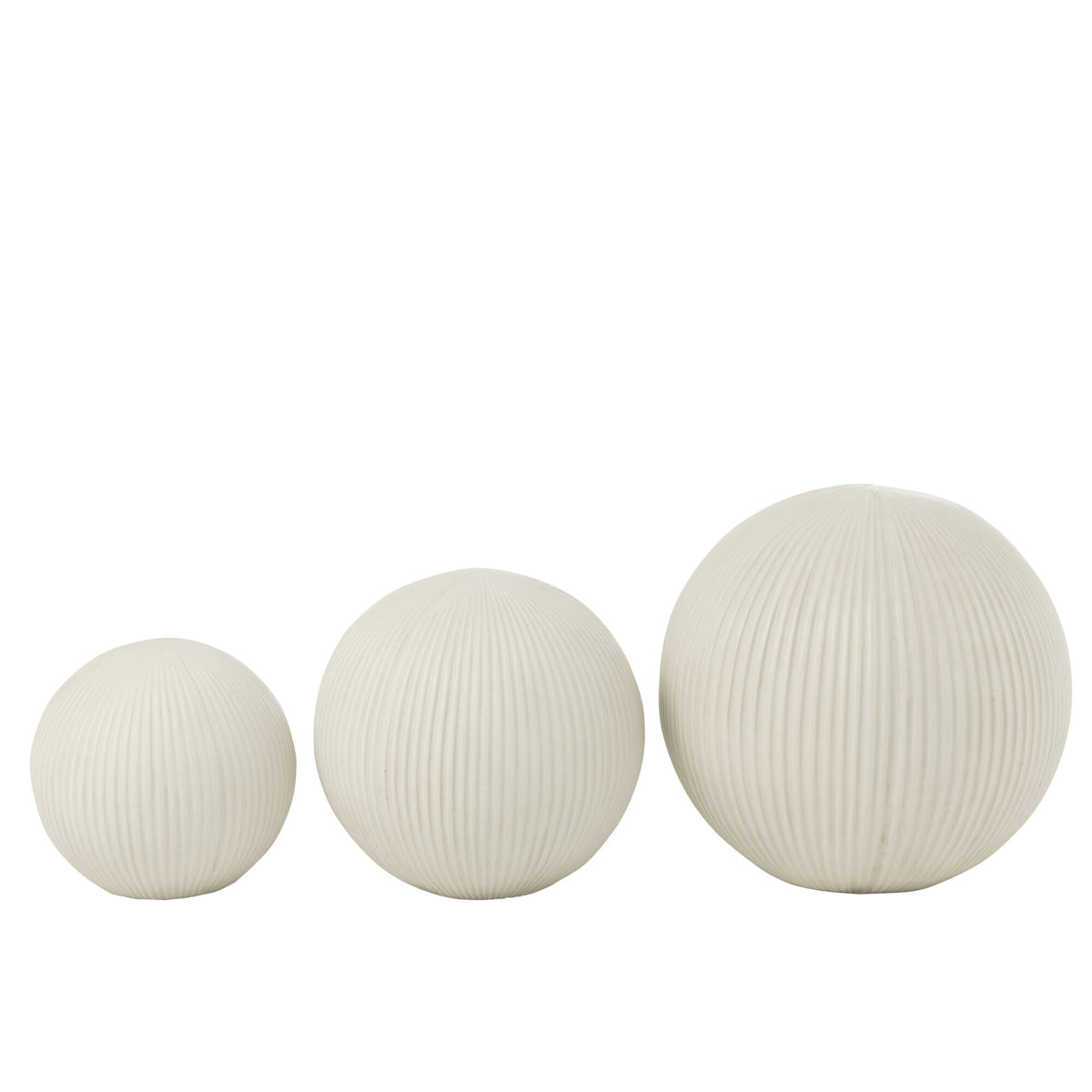 Bola decorativa de arcilla blanca grande 39,5cmx37,5cmx39,5cm J-Line