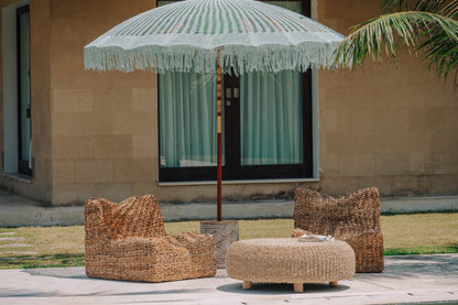 Sombrilla Bali Macramé Verde Ø250cm Todo Bien