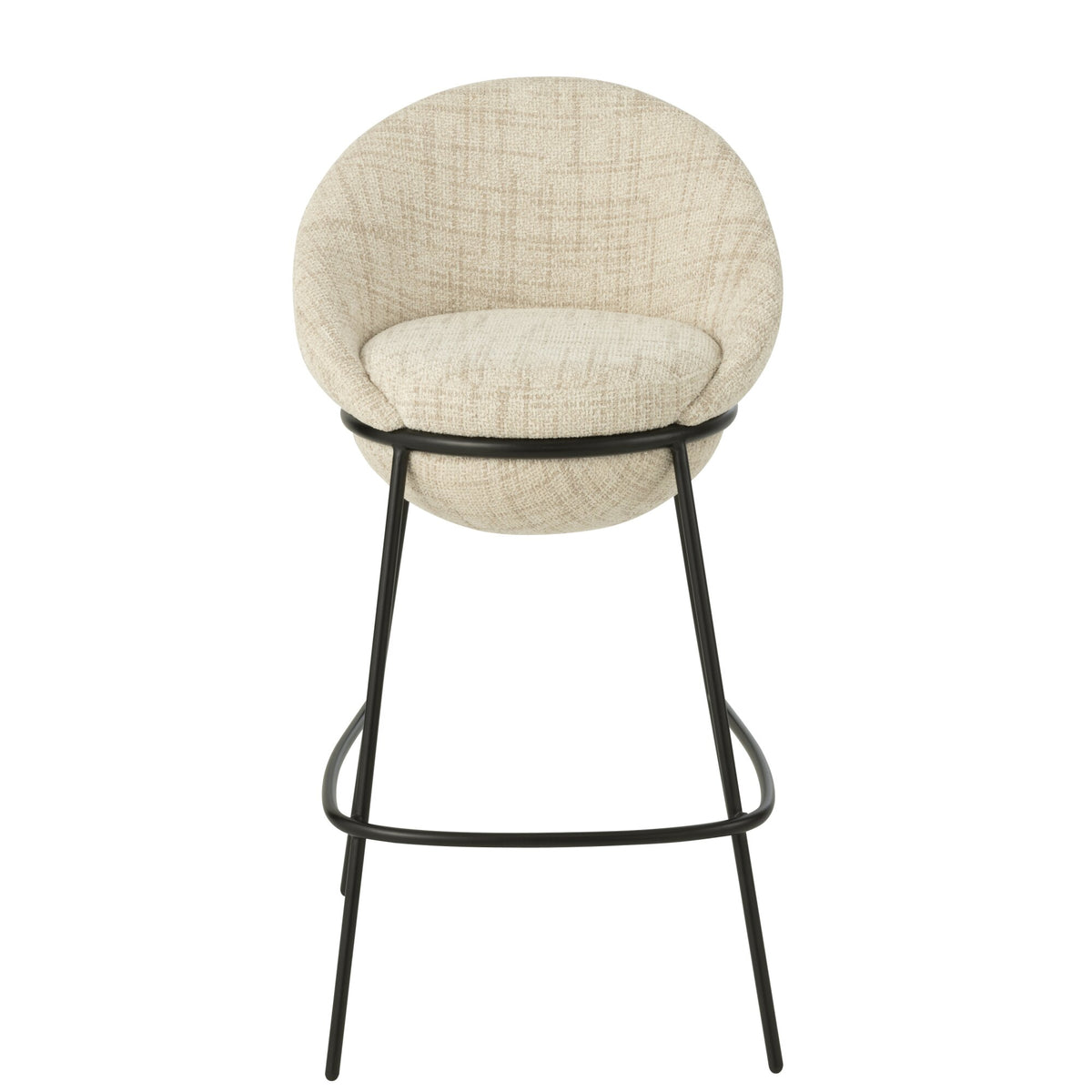 Taburete de bar de hierro beige/negro - J-Line