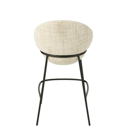 Taburete de bar de hierro beige/negro - J-Line