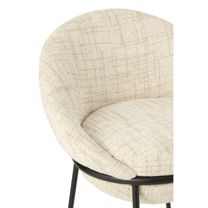 Taburete de bar de hierro beige/negro - J-Line