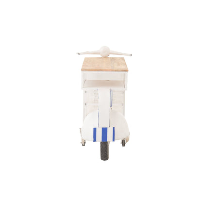 Mueble de bar Retro Scooter Rayado Hierro Azul/Blanco J-Line