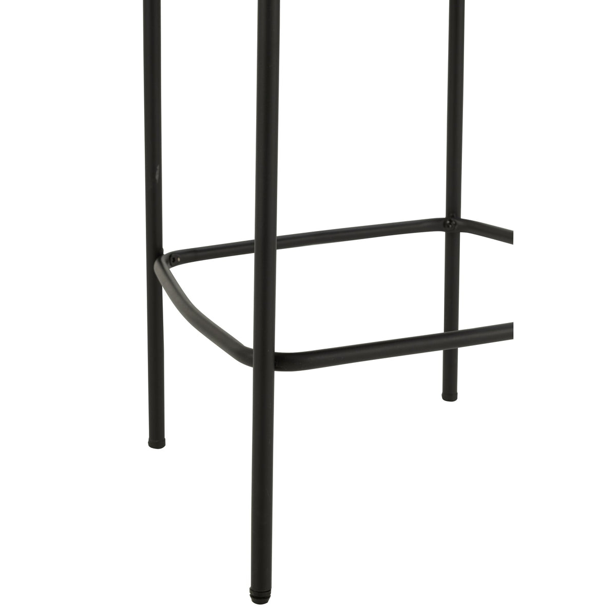 Taburete de bar Boucle Multilaminado/Poliéster Gris/Negro J-Line