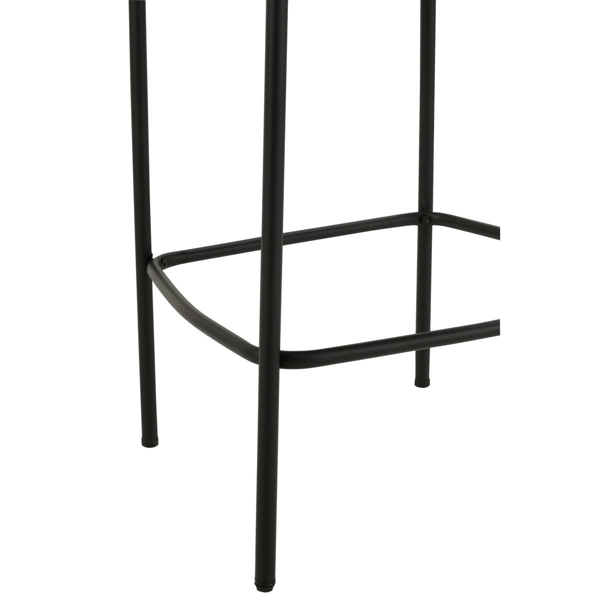 Taburete de bar Boucle Multilaminado/Poliéster Blanco/Negro J-Line
