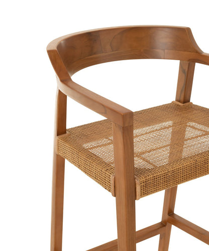 Taburete de bar Emma Madera de teca Marrón J-Line