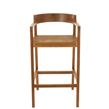 Taburete de bar Emma Madera de teca Marrón J-Line