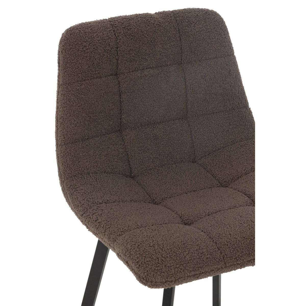 Taburete de bar Kent Metal/Poliéster Marrón J-Line