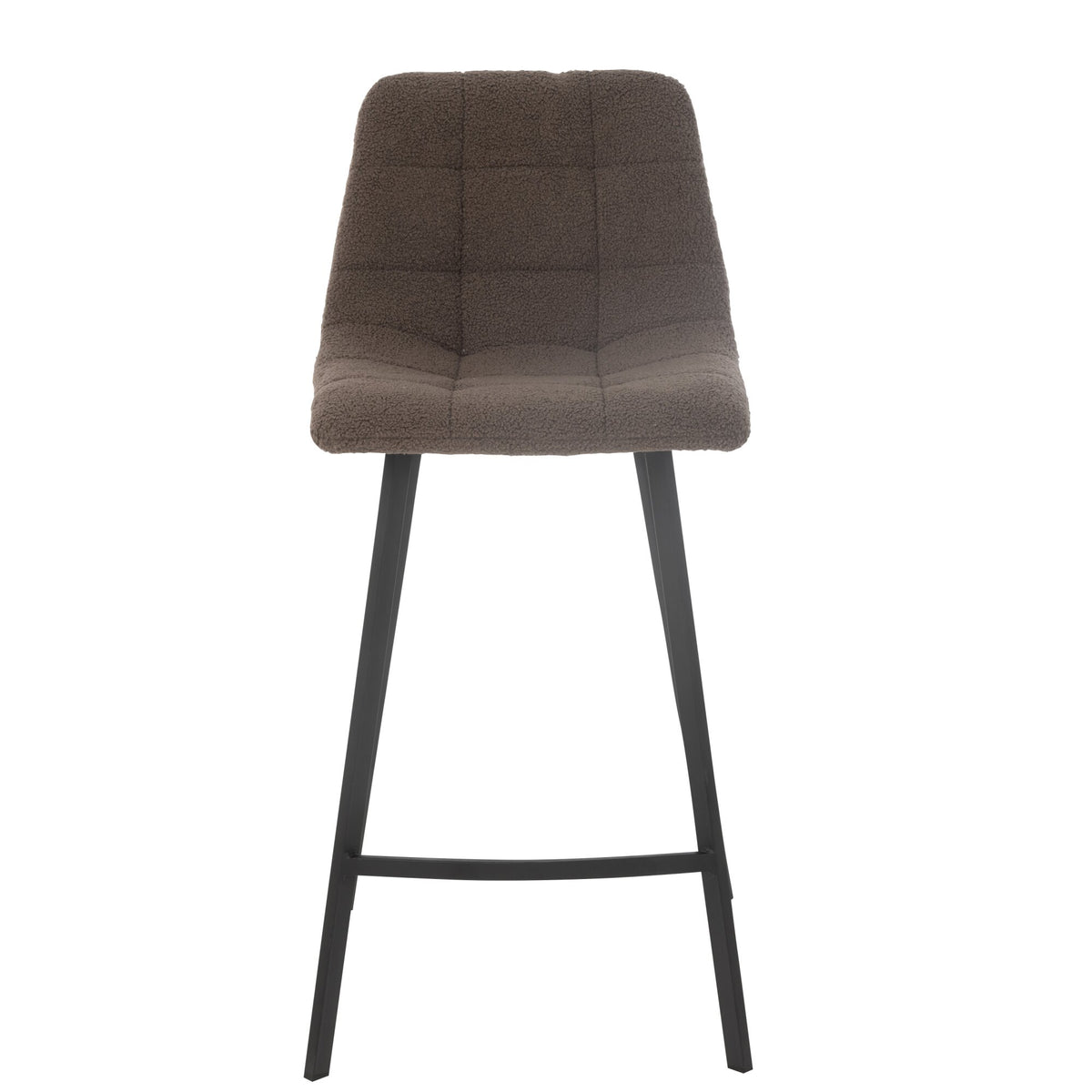 Taburete de bar Kent Metal/Poliéster Marrón J-Line