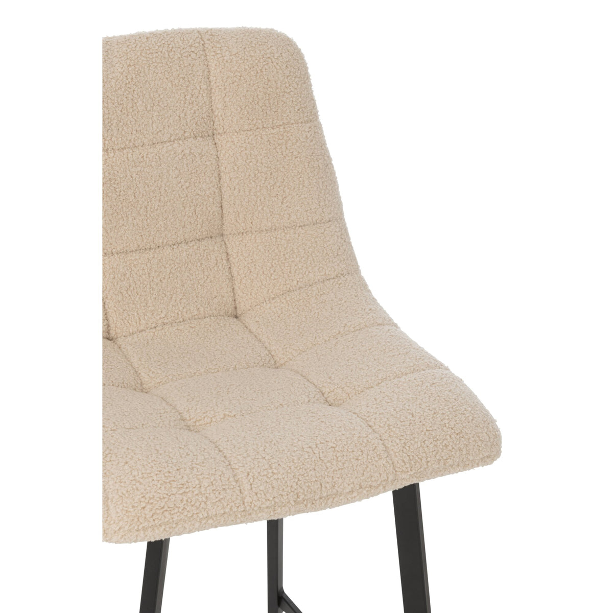 Taburete de bar Kent Metal/Poliéster Blanco J-Line