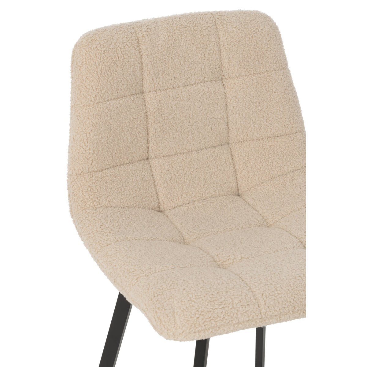 Taburete de bar Kent Metal/Poliéster Blanco J-Line