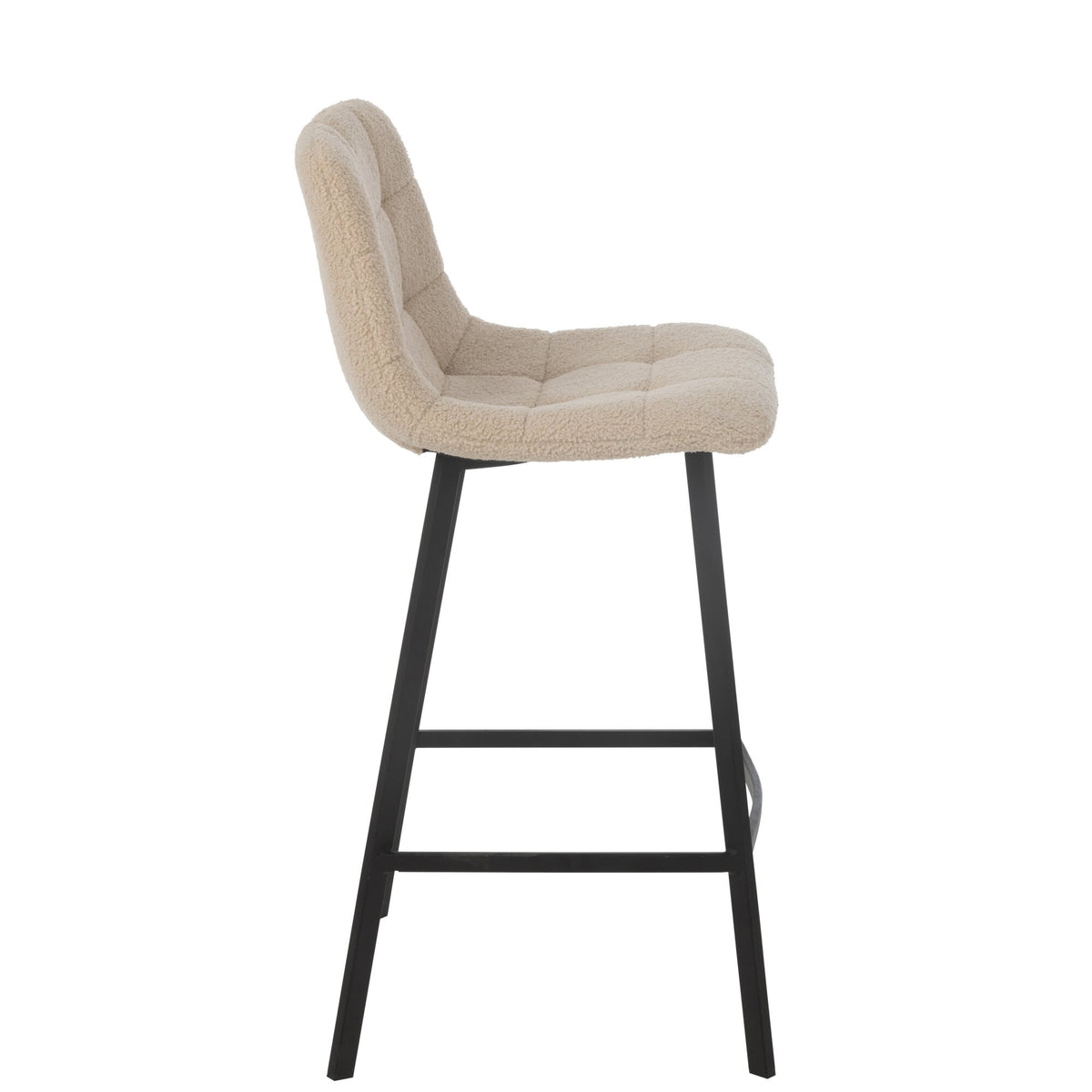 Taburete de bar Kent Metal/Poliéster Blanco J-Line
