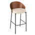 Barstoel Lone Multiplex/Metaal Bruin/Beige - Barkruk - J-Line - livinglovely.nl