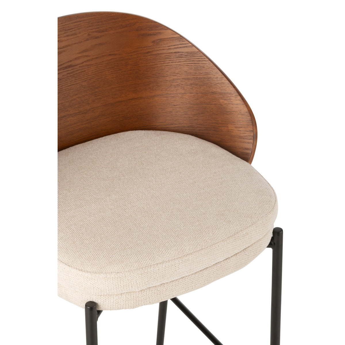 Taburete de bar Lone Multiplex/Metal Marrón/Beige J-Line