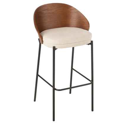 Taburete de bar Lone Multiplex/Metal Marrón/Beige J-Line