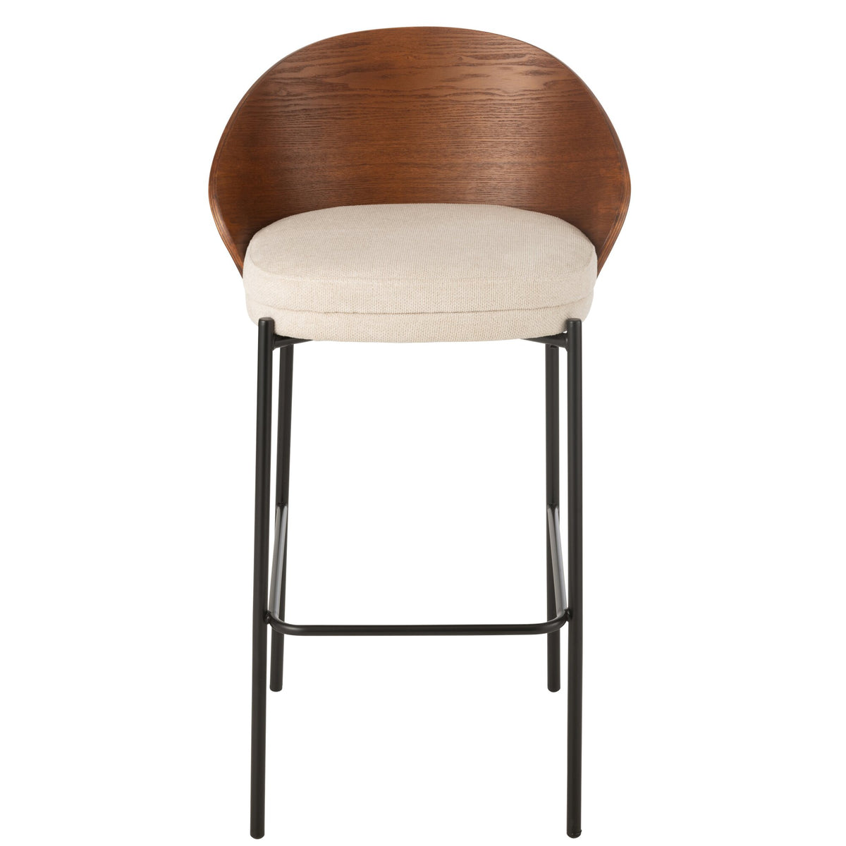 Taburete de bar Lone Multiplex/Metal Marrón/Beige J-Line