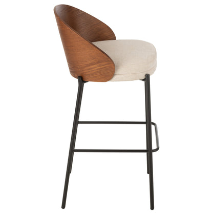 Taburete de bar Lone Multiplex/Metal Marrón/Beige J-Line