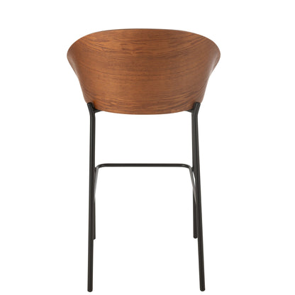 Taburete de bar Lone Multiplex/Metal Marrón/Beige J-Line