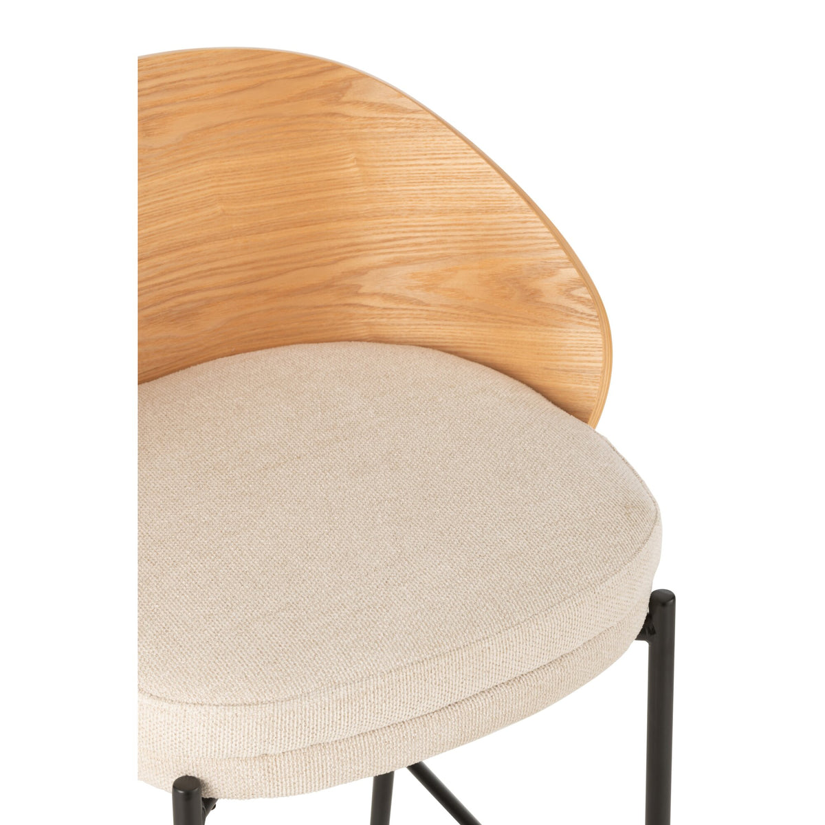 Taburete de bar Lone Multiplex/Metal Natural/Beige J-Line