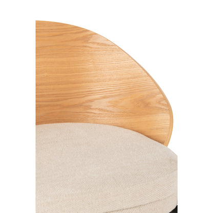 Taburete de bar Lone Multiplex/Metal Natural/Beige J-Line