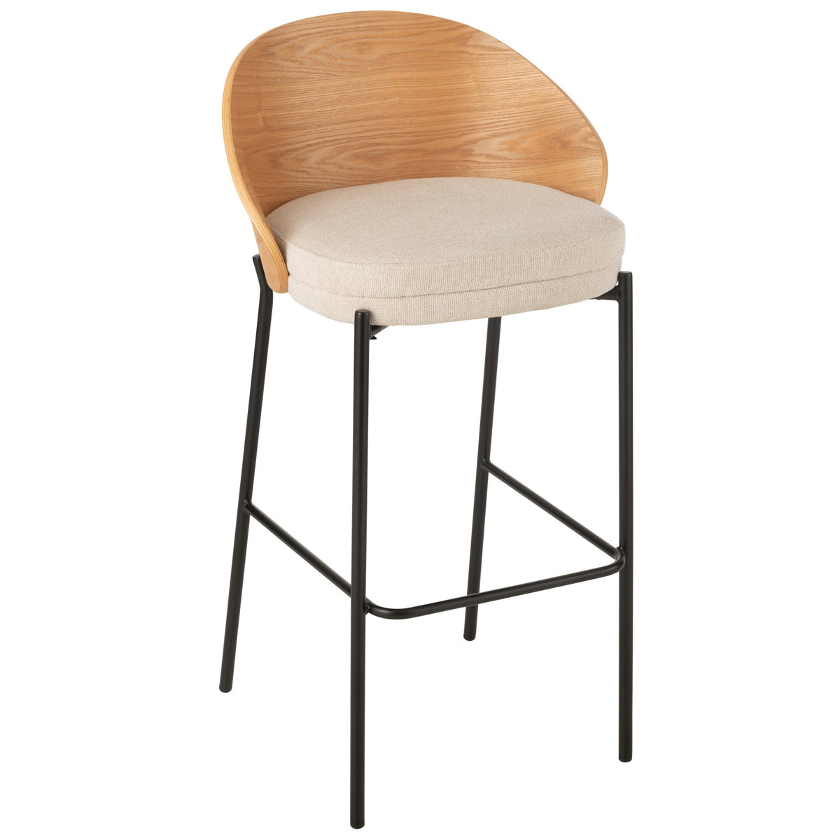Taburete de bar Lone Multiplex/Metal Natural/Beige J-Line