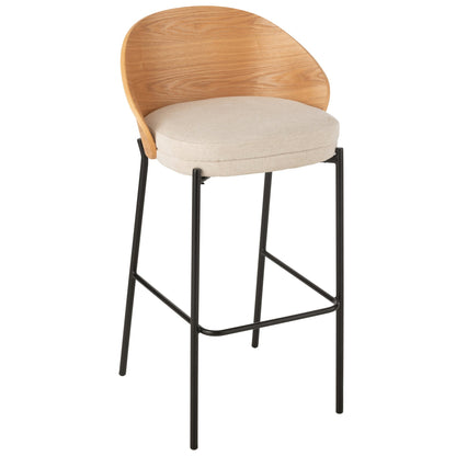 Taburete de bar Lone Multiplex/Metal Natural/Beige J-Line