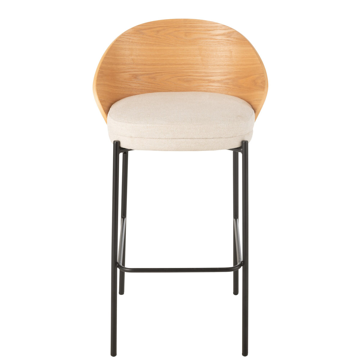 Taburete de bar Lone Multiplex/Metal Natural/Beige J-Line